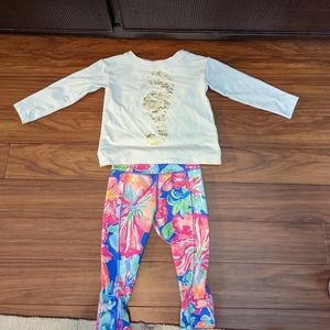 Lilly Pulitzer girls seahorse sweatshirt xs 2-3